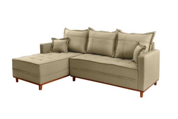 Sofá C/Chaise SF.2210 230cm Linho Bege/1014